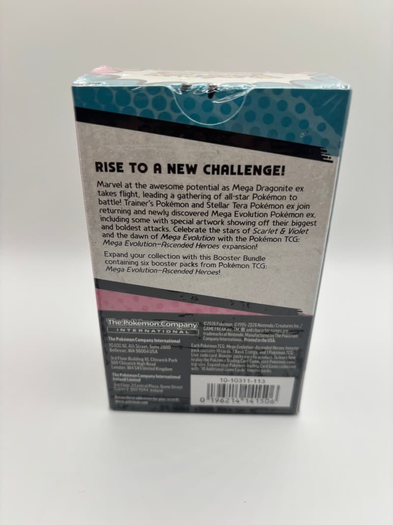 Mega Evolution Ascended Heroes Booster Bundle back