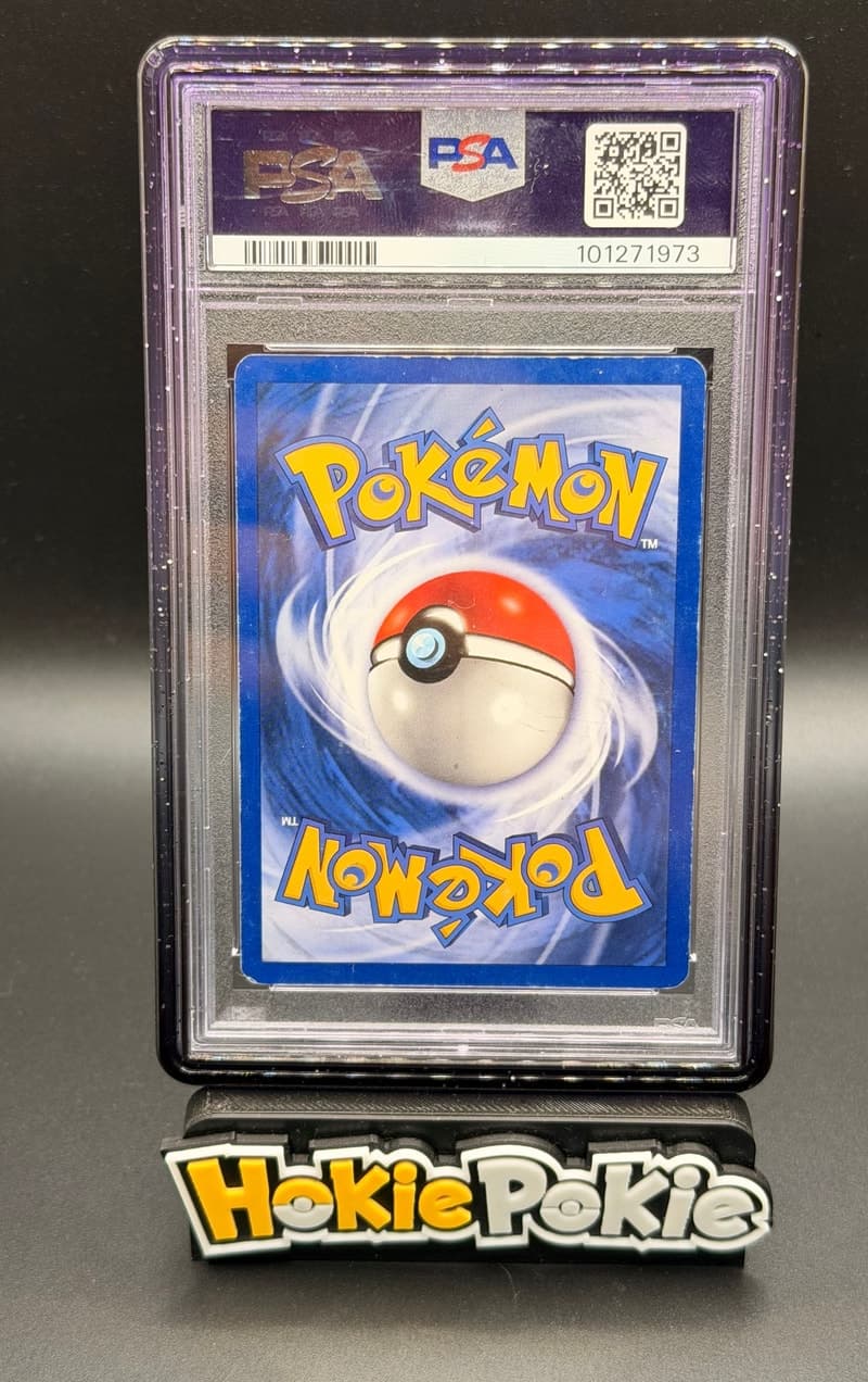 Dark Gengar, PSA 5 graded, card 6 of 105 from the 2002 Neo Destiny Pokémon TCG set. Back of the graded slab.