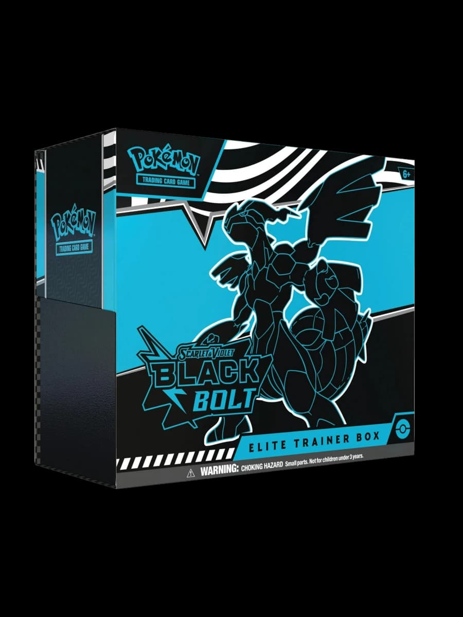 Black Bolt Elite Trainer Box, sealed Pokémon TCG product from the 2023 Scarlet & Violet set.