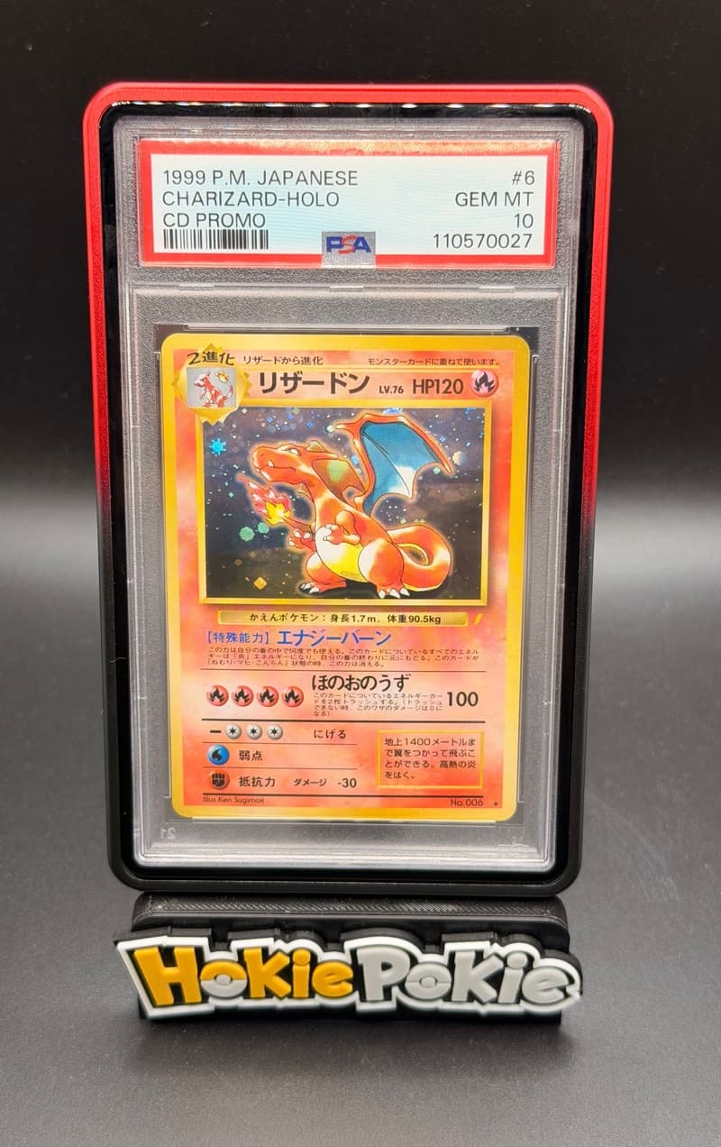 Charizard, PSA 10 graded, card No. 006 from the 1999 CD Promo (Japanese) Pokémon TCG set.