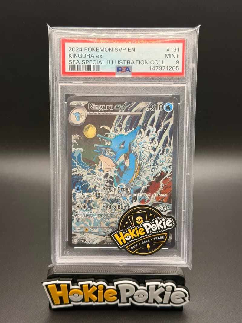 Kingdra ex, PSA 9 graded, card SVP 131 from the 2023 SVP Black Star Promo Pokémon TCG set.