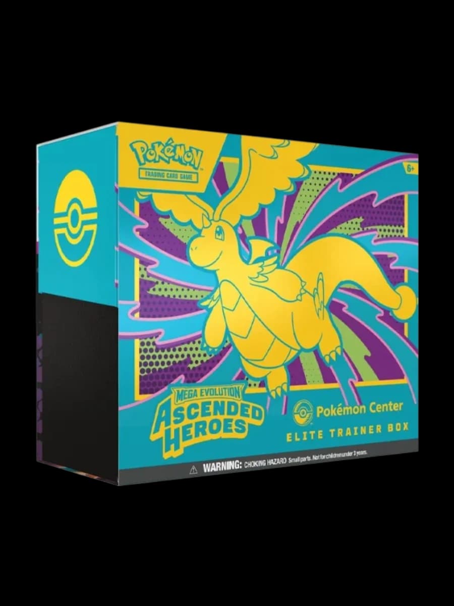 Mega Evolution Ascended Heroes Pokémon Center Elite Trainer Box, sealed Pokémon TCG product from the 2025 Mega Evolution set.