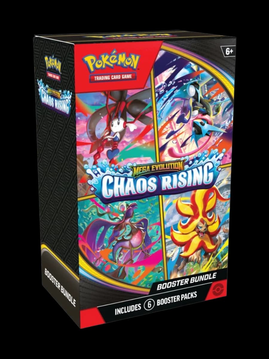 Mega Evolution Chaos Rising Booster Bundle, sealed Pokémon TCG product from the 2025 Mega Evolution set.