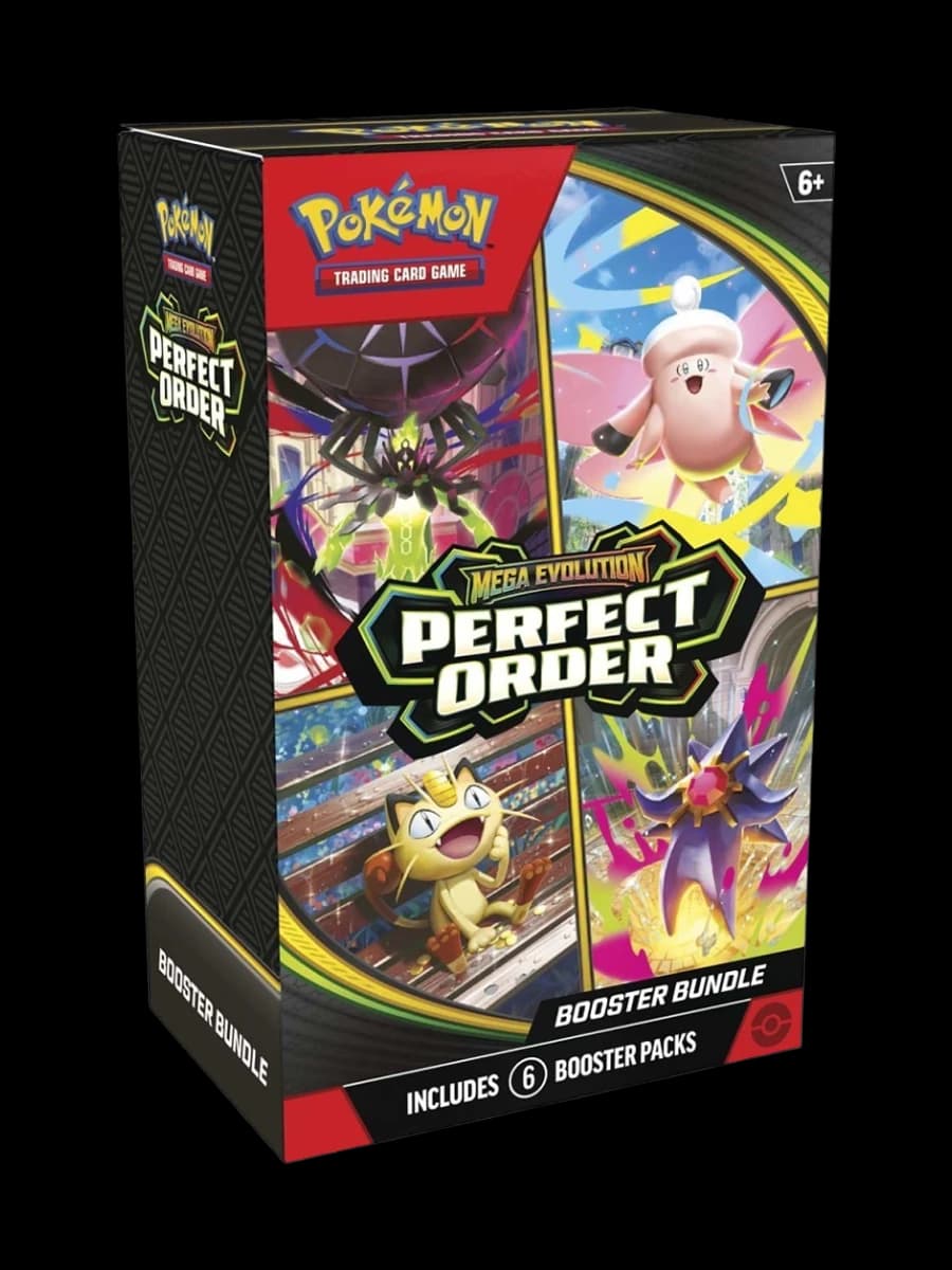 Mega Evolution Perfect Order Booster Bundle, sealed Pokémon TCG product from the 2025 Mega Evolution set.