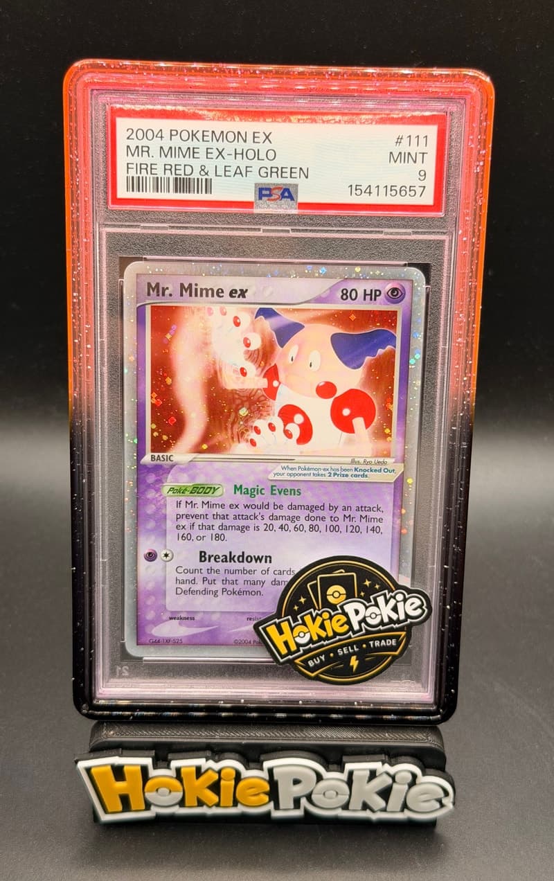 Mr. Mime ex, PSA 9 graded, card 111 of 112 from the 2004 EX FireRed & LeafGreen Pokémon TCG set.