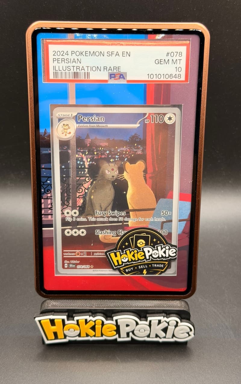 Persian, PSA 10 graded, card 78 of 64 from the 2024 Shrouded Fable Pokémon TCG set.
