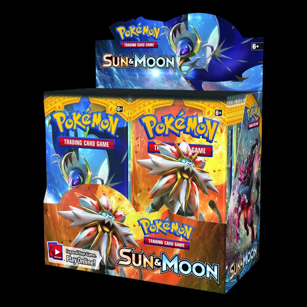 Sun & Moon Booster Box, sealed Pokémon TCG product from the 2017 Sun & Moon set.