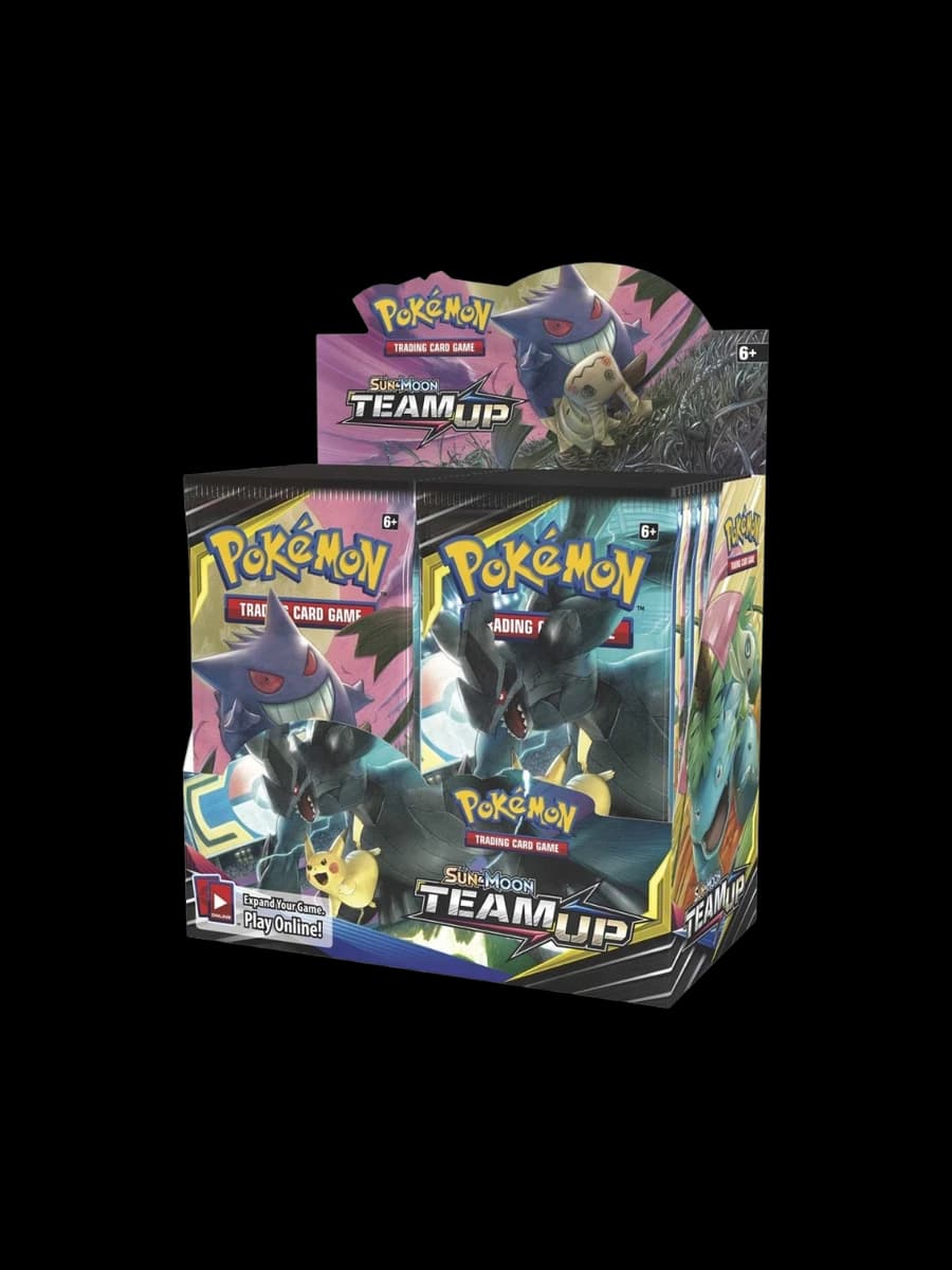 Team Up Booster Box, sealed Pokémon TCG product from the 2017 Sun & Moon set.