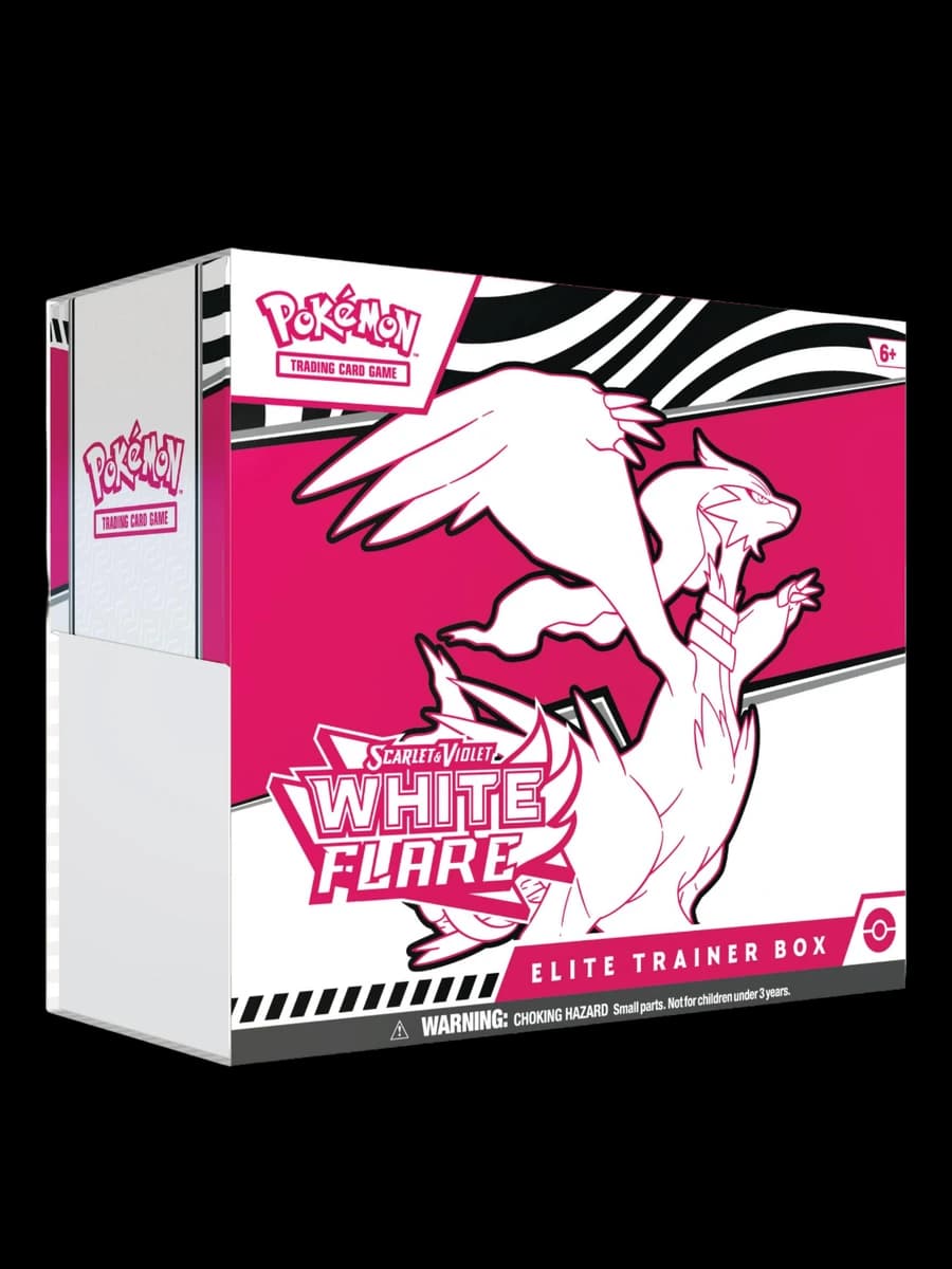 White Flare Elite Trainer Box, sealed Pokémon TCG product from the 2023 Scarlet & Violet set.